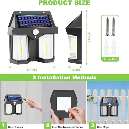 Lampe Solaire Double-Tête.